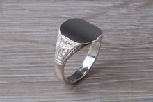 Load image into Gallery viewer, Family Crest Engraved Large Chunky Patterned Signet Ring