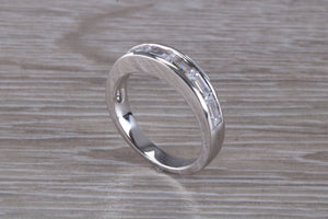 Ladies silver eternity ring set with Diamond white cubic zirconia's. Ideal 16th,18th,21st birthday present.Dress ring.