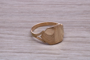 Square Faced Yellow Gold Signet Ring