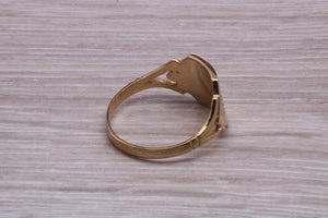 Square Faced Yellow Gold Signet Ring