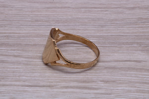 Square Faced Yellow Gold Signet Ring