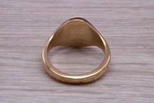 Load image into Gallery viewer, Chunky Oval Yellow Gold Signet Ring