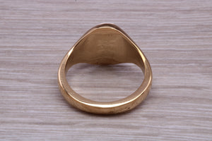 Chunky Oval Yellow Gold Signet Ring