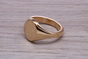 Chunky Oval Yellow Gold Signet Ring