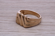 Load image into Gallery viewer, Large Patterned Yellow Gold Signet Ring