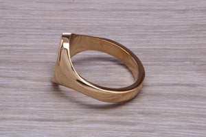 Chunky Oval Yellow Gold Signet Ring