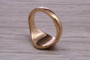 Chunky Oval Yellow Gold Signet Ring