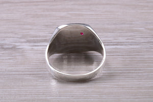 Ruby set Sterling Silver Signet Ring