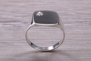 Diamond set Signet Ring