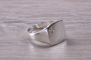 Diamond set Signet Ring