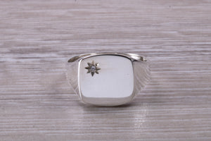 Diamond set Signet Ring