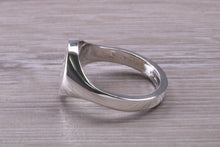 Load image into Gallery viewer, Chunky Oval Faced Diamond set Signet Ring in Silver