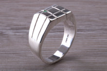 Load image into Gallery viewer, Emerald set Chunky Signet Ring