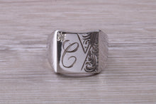 Load image into Gallery viewer, Large Personalised Diamond set Signet Ring