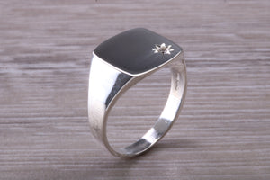 Diamond set Signet Ring