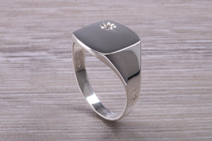 Diamond set Signet Ring