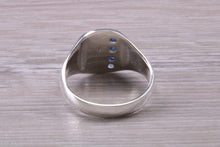 Load image into Gallery viewer, Blue Sapphire set Signet Ring