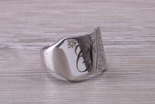 Load image into Gallery viewer, Large Personalised Diamond set Signet Ring