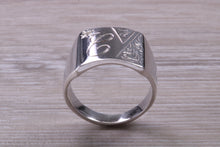 Load image into Gallery viewer, Large Personalised Diamond set Signet Ring