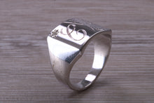 Load image into Gallery viewer, Large Personalised Diamond set Signet Ring