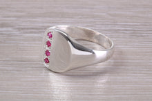 Load image into Gallery viewer, Four Natural Rubies set Signet Ring