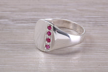 Load image into Gallery viewer, Four Natural Rubies set Signet Ring