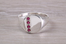 Load image into Gallery viewer, Four Natural Rubies set Signet Ring