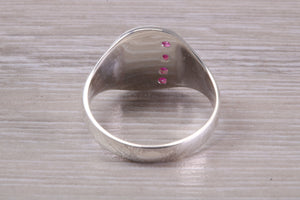 Four Natural Rubies set Signet Ring