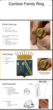 Load image into Gallery viewer, Ladies Family Coat Of Arms Rings Made From 18ct Yellow Gold