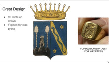 Load image into Gallery viewer, Ladies Family Coat Of Arms Rings Made From 18ct Yellow Gold