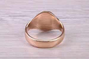 Chunky 18ct Rose Gold Prince of Wales Feathers Signet Ring