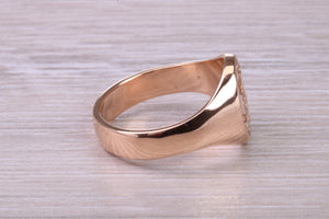 Chunky 18ct Rose Gold Prince of Wales Feathers Signet Ring