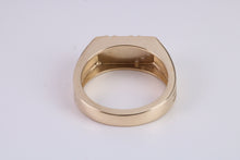 Load image into Gallery viewer, Chunky Diamond set Solid Yellow Gold Signet Ring