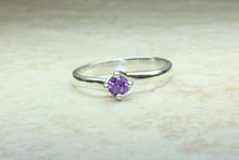 Load image into Gallery viewer, Silver Ring set with Natural Amethyst.February birthstone,Pisces Zodiac Gemstone.Perfect 16th,18th,21st birthday or Anniversary Gift.