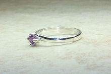 Load image into Gallery viewer, Silver Ring set with Natural Amethyst.February birthstone,Pisces Zodiac Gemstone.Perfect 16th,18th,21st birthday or Anniversary Gift.