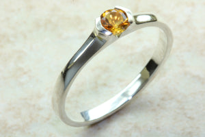 Natural Citrine Gemstone Ring.Sterling Silver.Perfect 16th,18th,21st birthday or Anniversary Gift.Promise Ring,Dress Ring,Statement Ring.