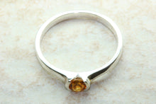 Load image into Gallery viewer, Natural Citrine Gemstone Ring.Sterling Silver.Perfect 16th,18th,21st birthday or Anniversary Gift.Promise Ring,Dress Ring,Statement Ring.
