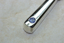 Load image into Gallery viewer, Natural Tanzanite set Silver Necklace