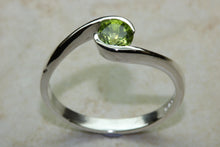 Load image into Gallery viewer, Natural Peridot Gemstone Ring.Sterling Silver Peridot.Perfect 16th,18th,21st birthday or Anniversary Gift.Promise Ring,Dress,Statement Ring.