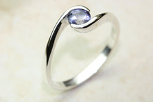 Load image into Gallery viewer, Natural Iolite Gemstone Ring.Sterling Silver Iolite Ring.16th,18th,21st birthday or Anniversary,Promise,Dress or Statement Ring.