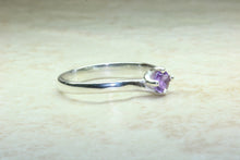 Load image into Gallery viewer, Silver Ring set with Natural Amethyst.February birthstone,Pisces Zodiac Gemstone.Perfect 16th,18th,21st birthday or Anniversary Gift.