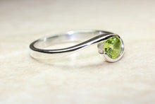 Load image into Gallery viewer, Natural Peridot Gemstone Ring.Sterling Silver Peridot.Perfect 16th,18th,21st birthday or Anniversary Gift.Promise Ring,Dress,Statement Ring.