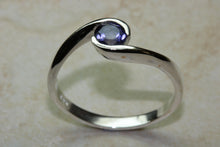 Load image into Gallery viewer, Natural Iolite Gemstone Ring.Sterling Silver Iolite Ring.16th,18th,21st birthday or Anniversary,Promise,Dress or Statement Ring.