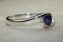 Load image into Gallery viewer, Natural Iolite Gemstone Ring.Sterling Silver Iolite Ring.16th,18th,21st birthday or Anniversary,Promise,Dress or Statement Ring.