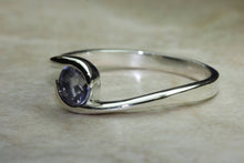 Load image into Gallery viewer, Natural Iolite Gemstone Ring.Sterling Silver Iolite Ring.16th,18th,21st birthday or Anniversary,Promise,Dress or Statement Ring.