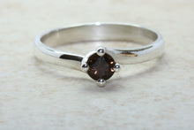 Load image into Gallery viewer, Natural Smokey Quartz Gemstone Ring.Sterling Silver.Perfect 16th,18th,21st birthday or Anniversary Gift.Promise Ring,Dress,Statement Ring.