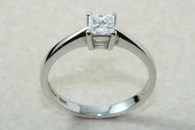 Load image into Gallery viewer, Princess cut Diamond Solitaire, Perfected in Platinum