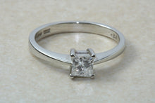 Load image into Gallery viewer, Princess cut Diamond Solitaire, Perfected in Platinum