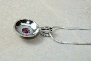 Natural Rhodolite Gemstone Necklace.Sterling Silver Rhodolite Garnet Pendant & Chain.Ideal 16th,18th,21st birthday or Anniversary,
