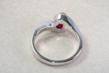 Load image into Gallery viewer, Silver Natural Oval Cabochon Ruby Ring. Suitable for ladies of all ages.Real Oval Ruby.July birthstone and Capricorn Zodiac Gemstone